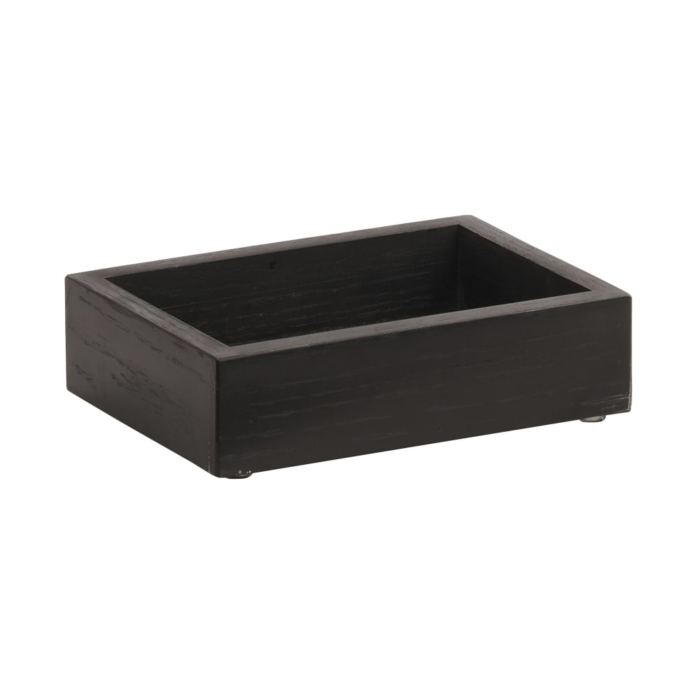 Cal-Mil 3932-87 Rectangular Condiment Caddy - 7 1/4" x 5 1/2" x 6 1/2"H, Wood, Black
