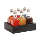 Cal-Mil 3932-87 Rectangular Condiment Caddy - 7 1/4" x 5 1/2" x 6 1/2"H, Wood, Black thumbnail 2