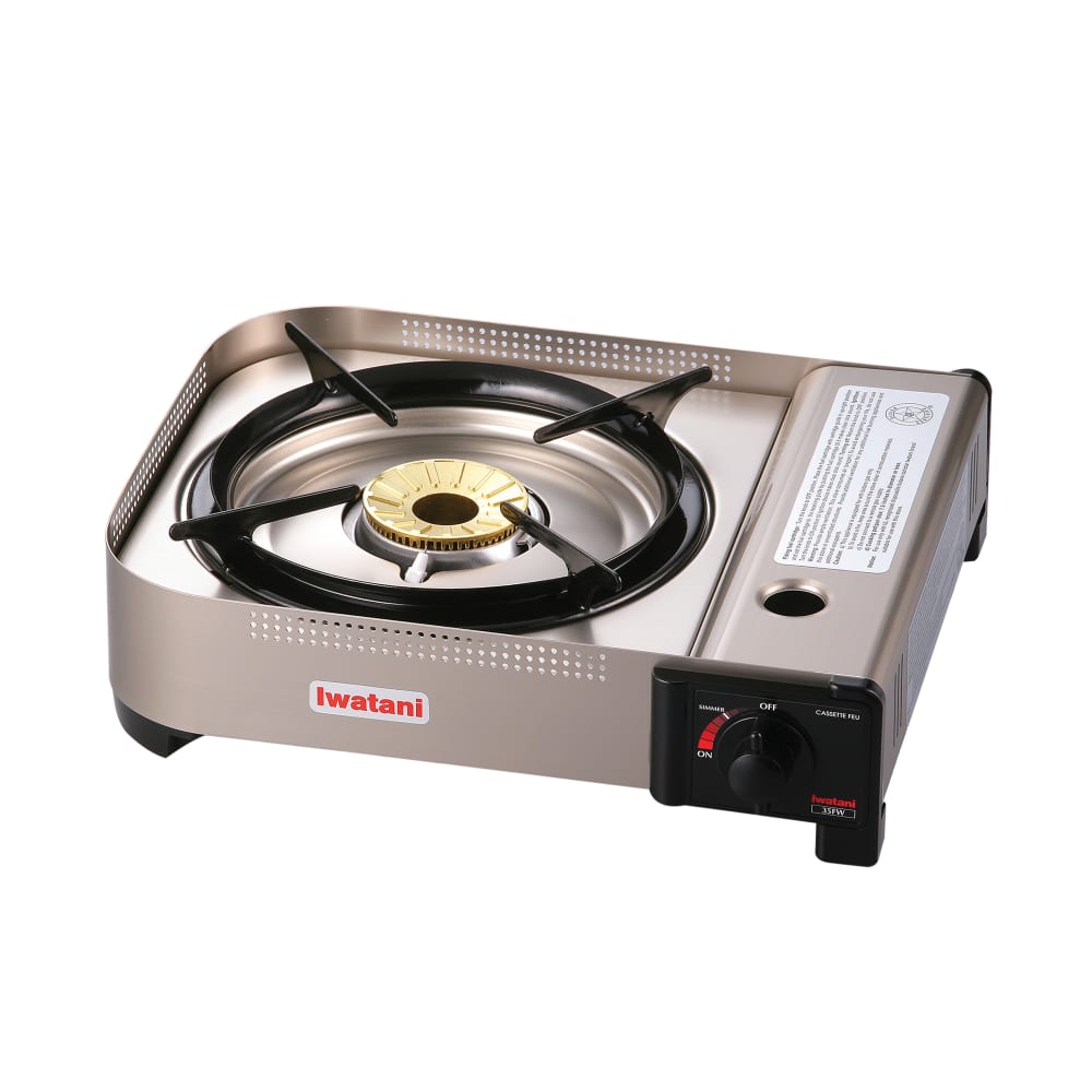 Cal-Mil 4010-I Butane Stove w/ Brass Burner - 13 3/10" W x 11 9/10"D x 3 7/10" H, Aluminum