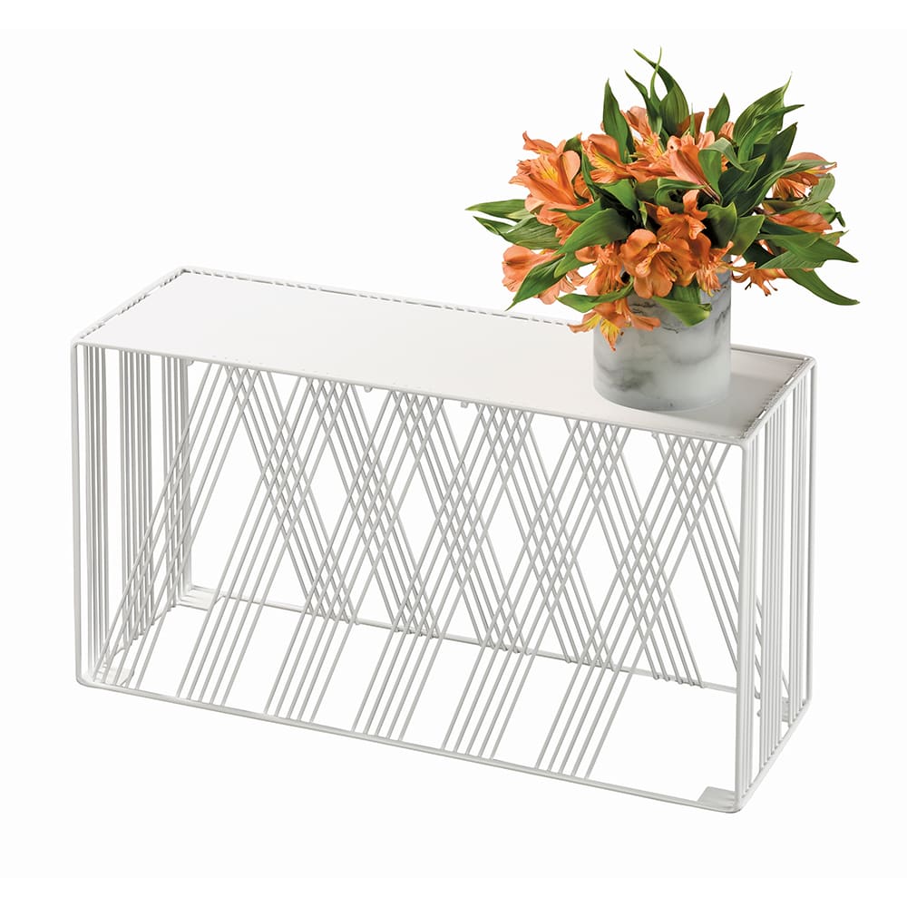 Cal-Mil 4103-11-15 Rectangular Portland Riser - 20 1/4"W x 7"D x 11"H, Steel, White