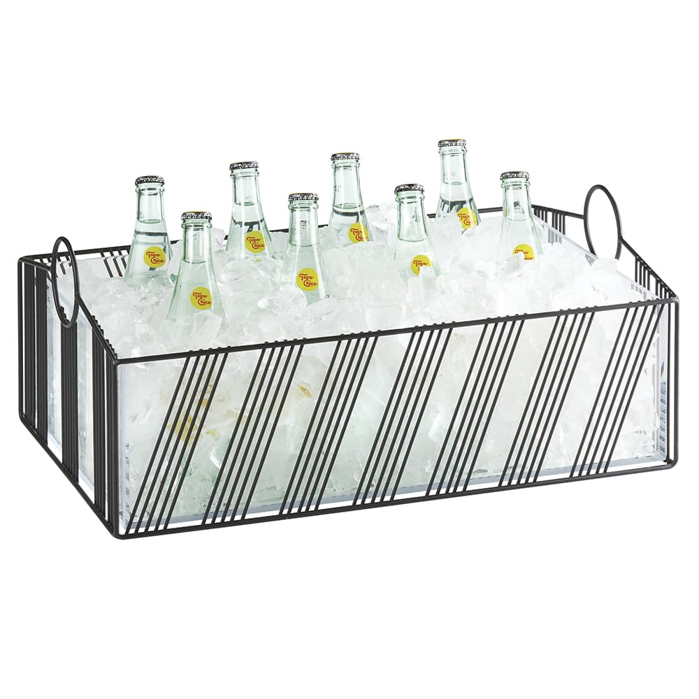 Cal-Mil 41115-12-13 Rectangular Ice Housing - 21"L x 13 1/4"W x 8 1/8"H, Wire, Black