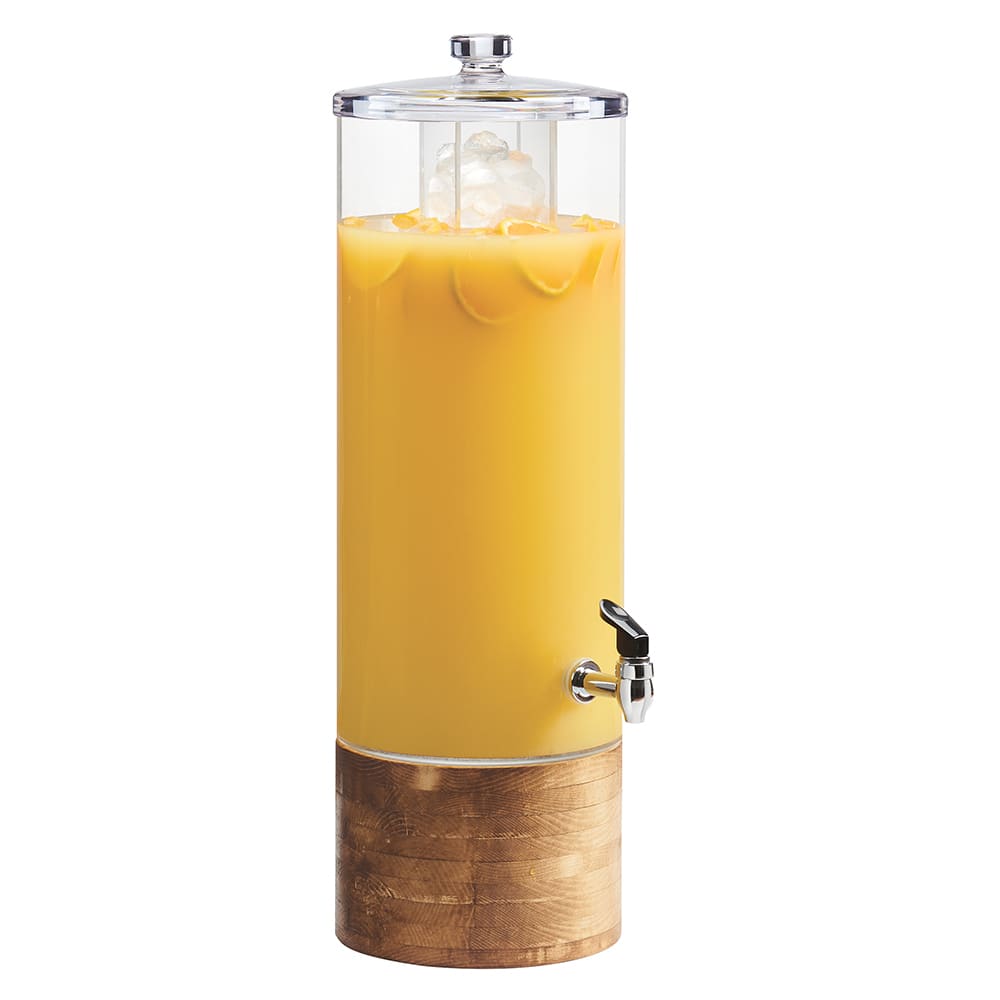 Cal-Mil 4306-3INF-99 3 gal Beverage Dispenser w/ Infusion Chamber - Plastic Container, Reclaimed Wood Base
