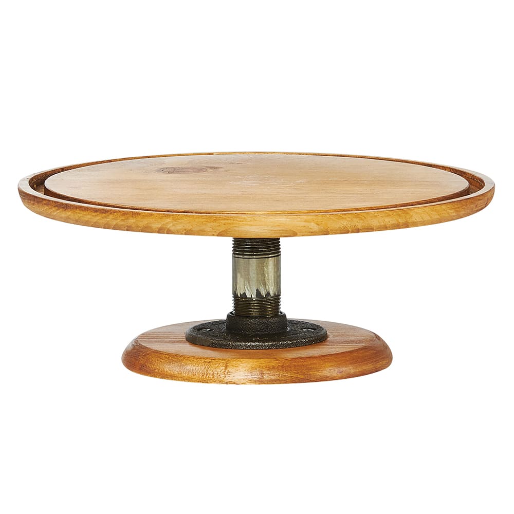 Cal-Mil 4310-5-99 12 3/4" Round Cake Stand - 5"H, Reclaimed Wood