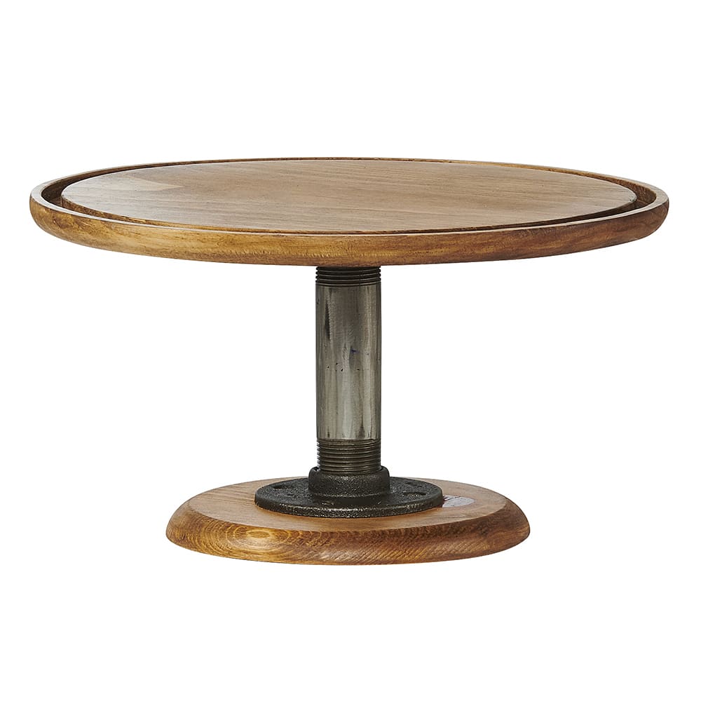 Cal-Mil 4310-7-99 12 3/4" Round Cake Stand - 7"H, Reclaimed Wood