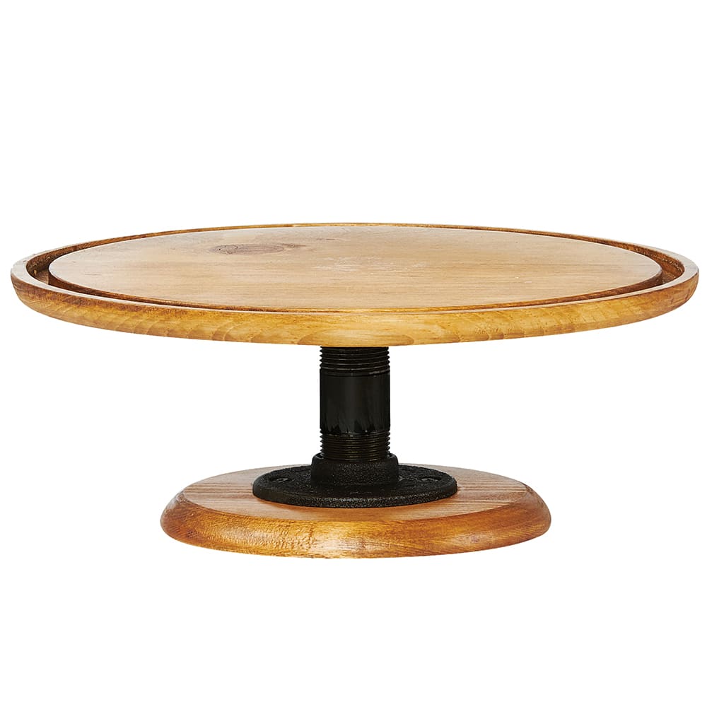 Cal-Mil 4310-9-99 12 3/4" Round Cake Stand - 9"H, Reclaimed Wood