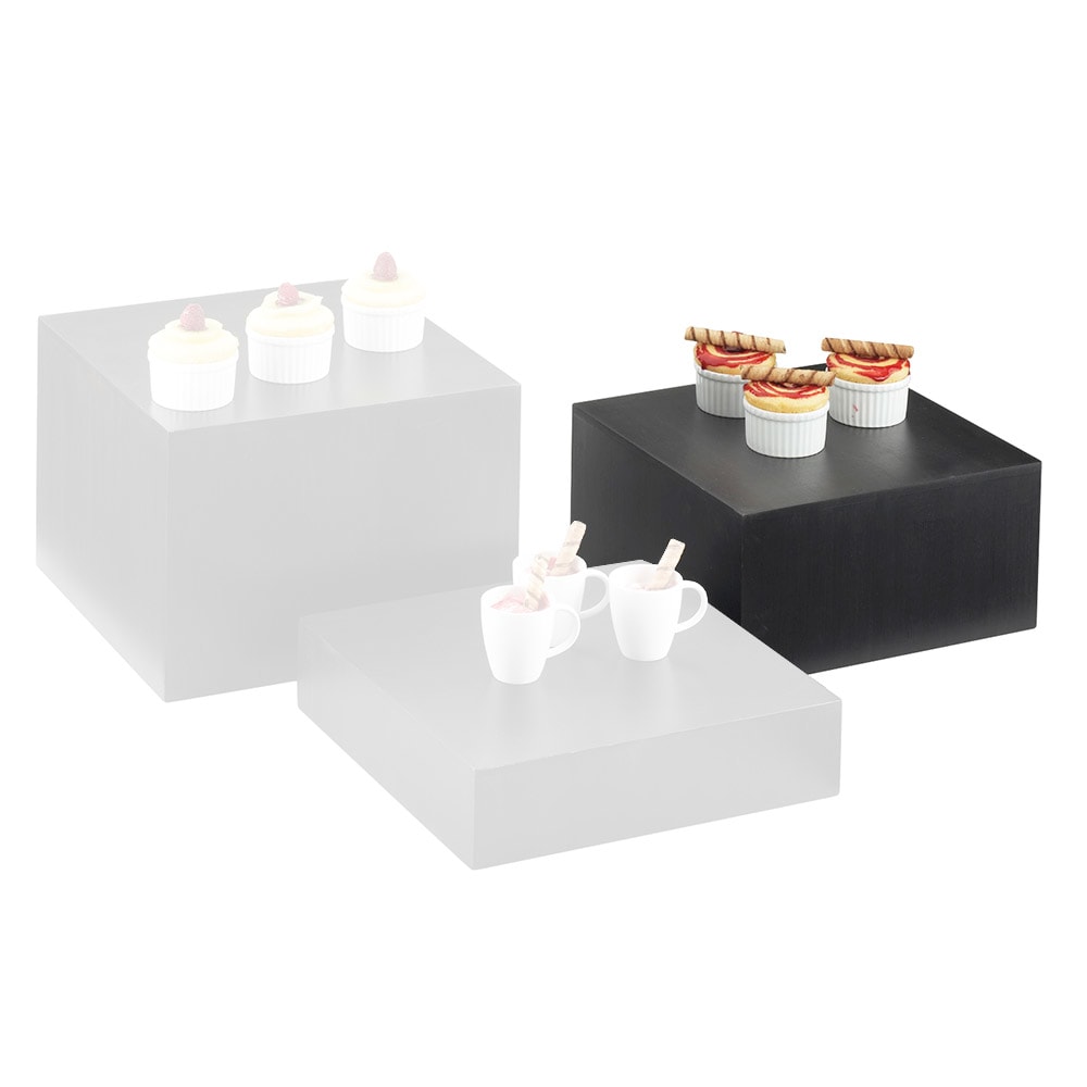 Cal-Mil 432-6-96 3 Tier Square Cube Riser - 12x12x3", Midnight 12x12x6", Midnight