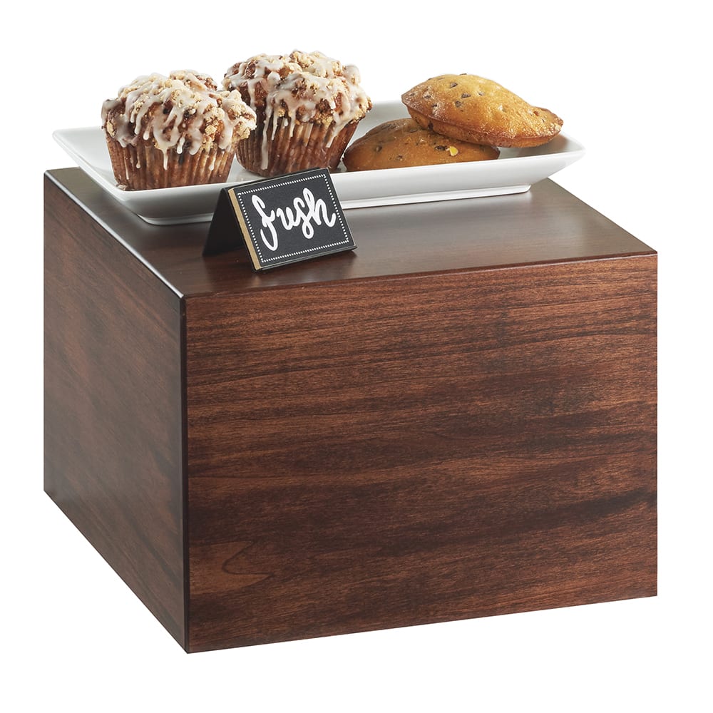 Cal-Mil 432-9-78 12" Square Display Riser - 9"H, Walnut