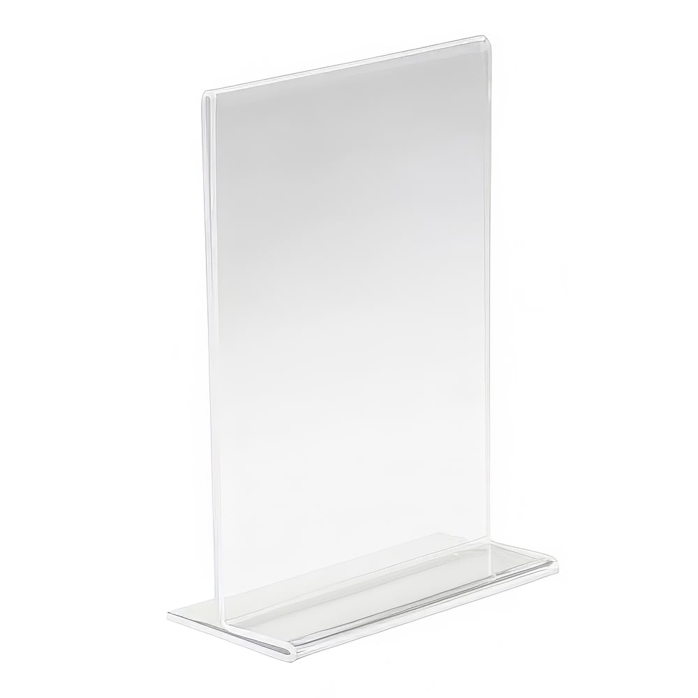 Cal-Mil 580 Tabletop Menu Card Holder - 5" x 7", Acrylic, Clear