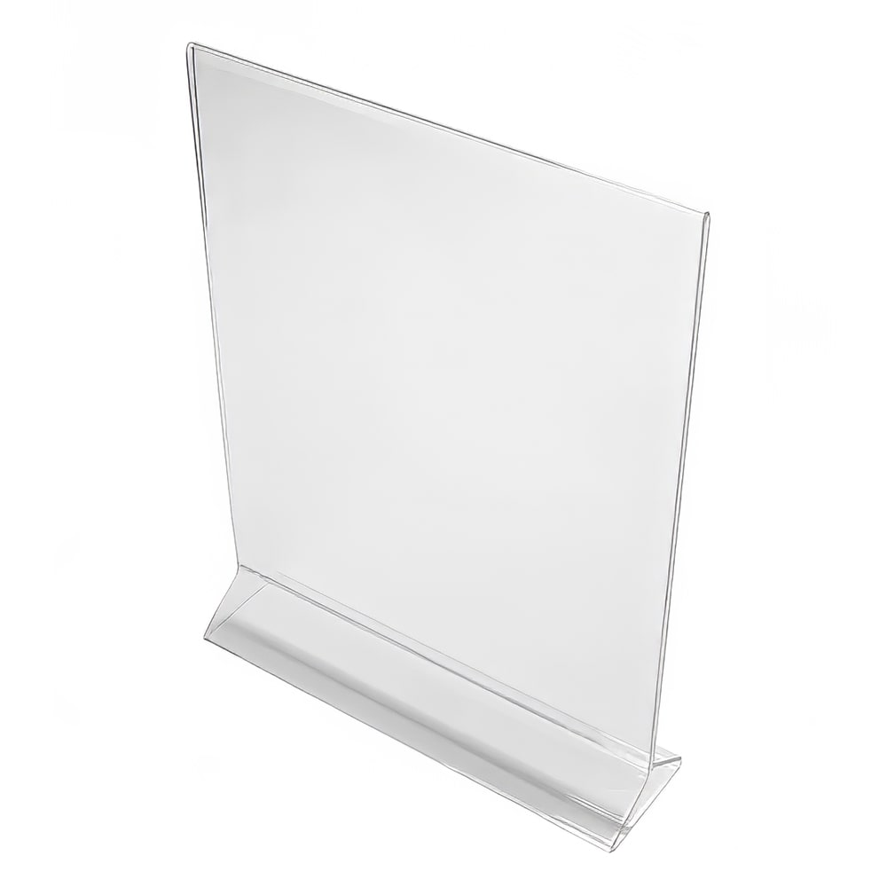 Cal-Mil 583 Tabletop Menu Card Holder - 8 1/2" x 11", Acrylic, Clear