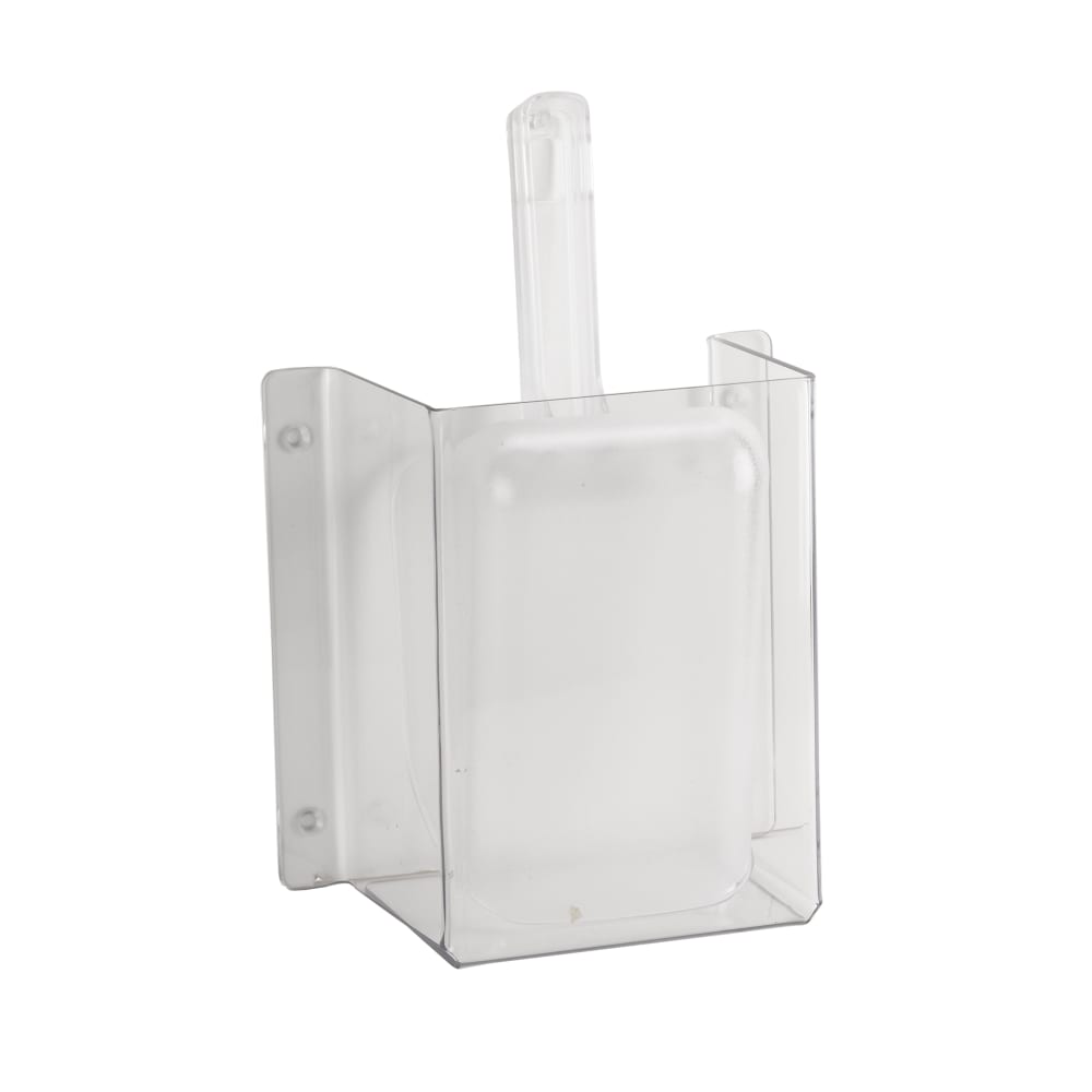 Cal-Mil 624 Wall-Mount Scoop Guard w/ 32 oz Scoop - Polycarbonate, Clear