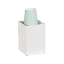 Cal-Mil 787-15 4 1/4" Square Napkin Holder - ABS, White thumbnail 2