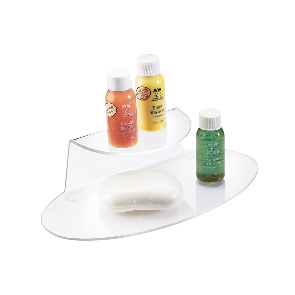 Cal-Mil 809-12 2 Tier Hotel Amenity Display Tray - 9 3/4"W x 4 1/2"D x 2 1/2"H, Plastic, Clear