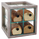 Cal-Mil 813-110 4 Drawer Bread Case - 15"W x 14 1/2"D x 15"H, Gray Washed Pine Wood/Acrylic thumbnail 2