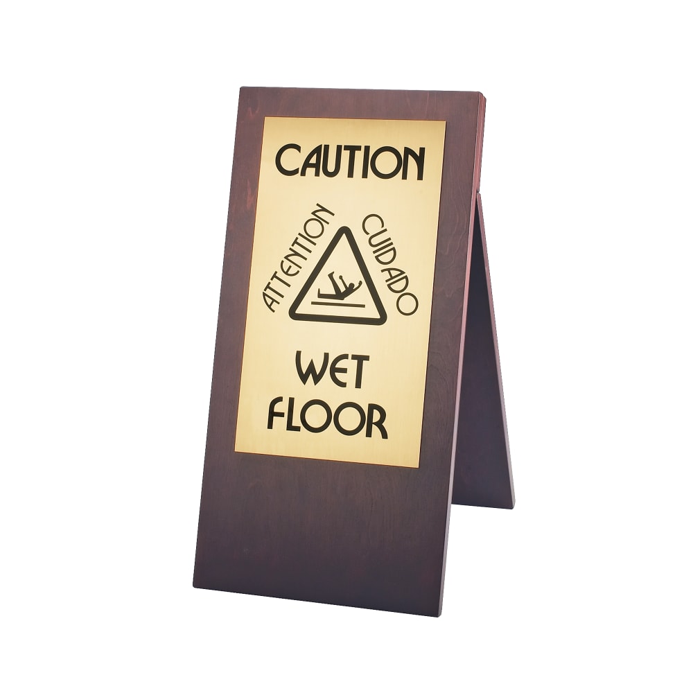 Cal-Mil 852-52 Bamboo Wet Floor Sign, 12 x 17 1/2 x 22"