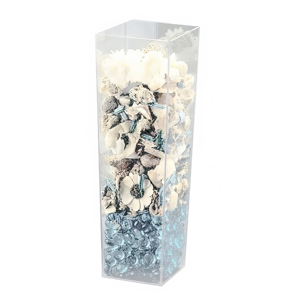 Cal-Mil 879-16 Durable Square Accent Tower w/ 4" Base & 5" Top, 16" High