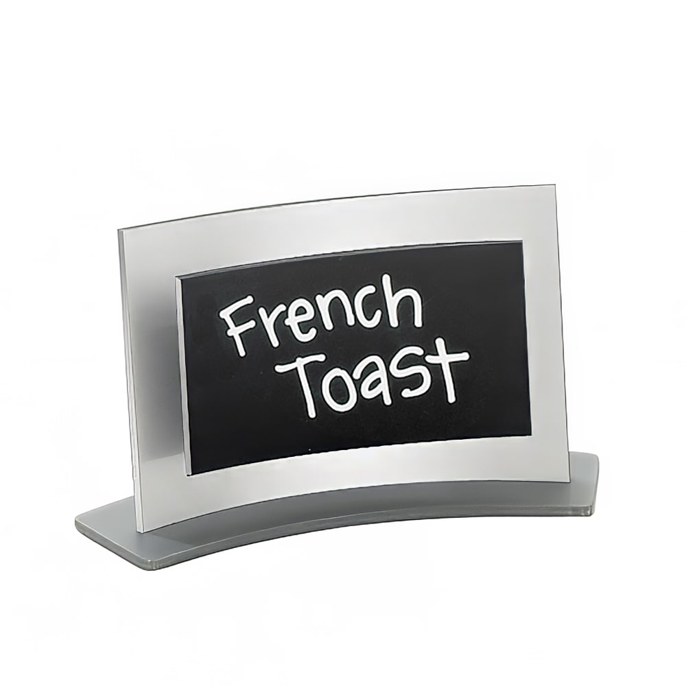 Cal-Mil 891 Write On Tabletop Menu Card - 2 1/2" x 3", Silver