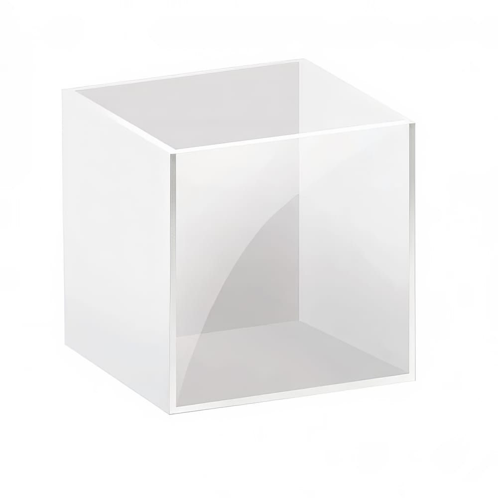 Cal-Mil C4X4-15 4" Square Bin for 1474 Display Riser - Plastic, White/Clear