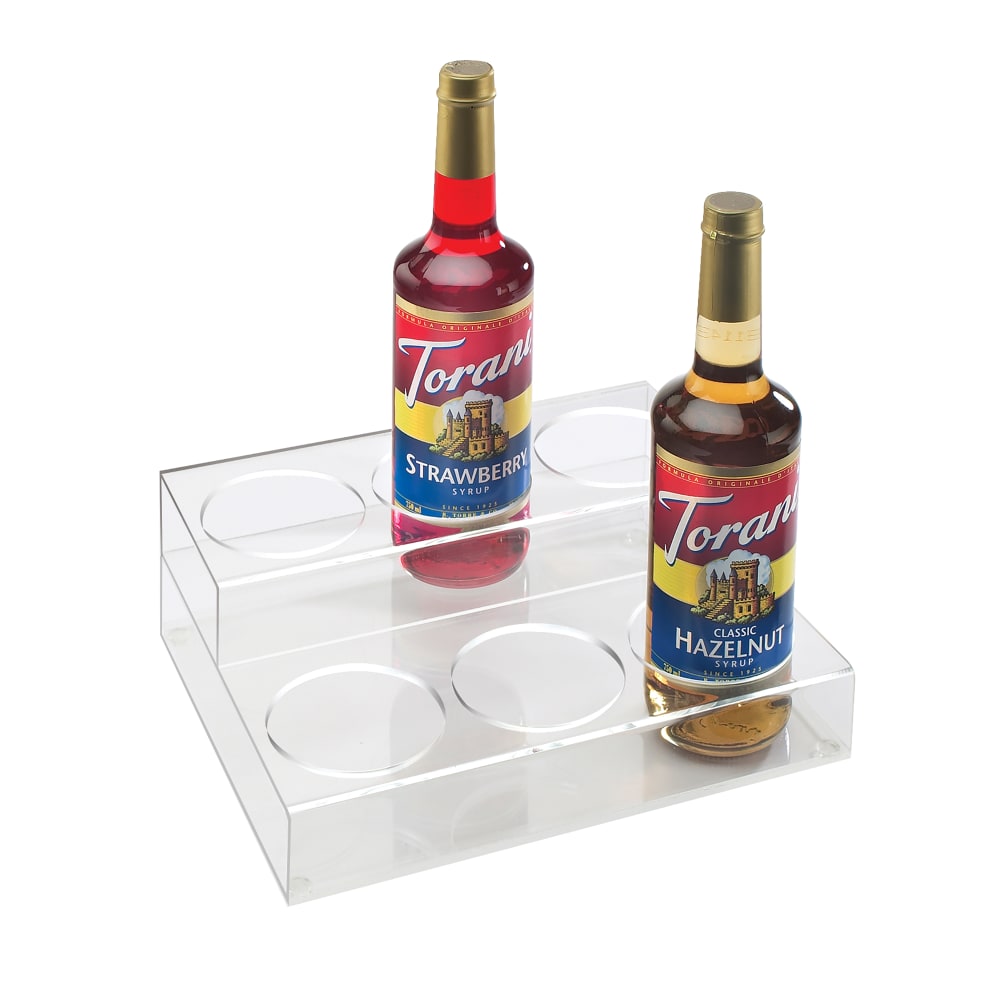 Cal-Mil P295 2 Tier Bottle Organizer w/ 6 Bottle Capacity, Clear