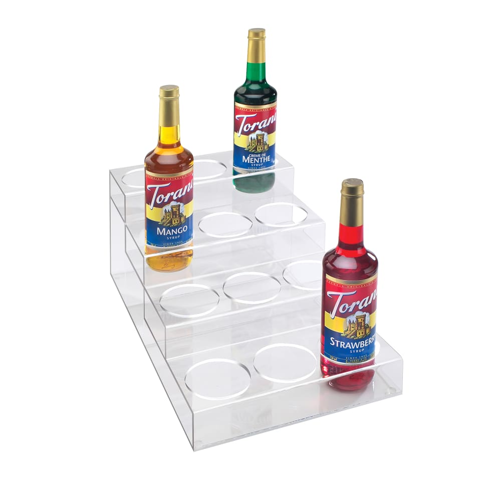 Cal-Mil P297 4 Tier Bottle Display w/ (12) Bottle Capacity - Acrylic, Clear