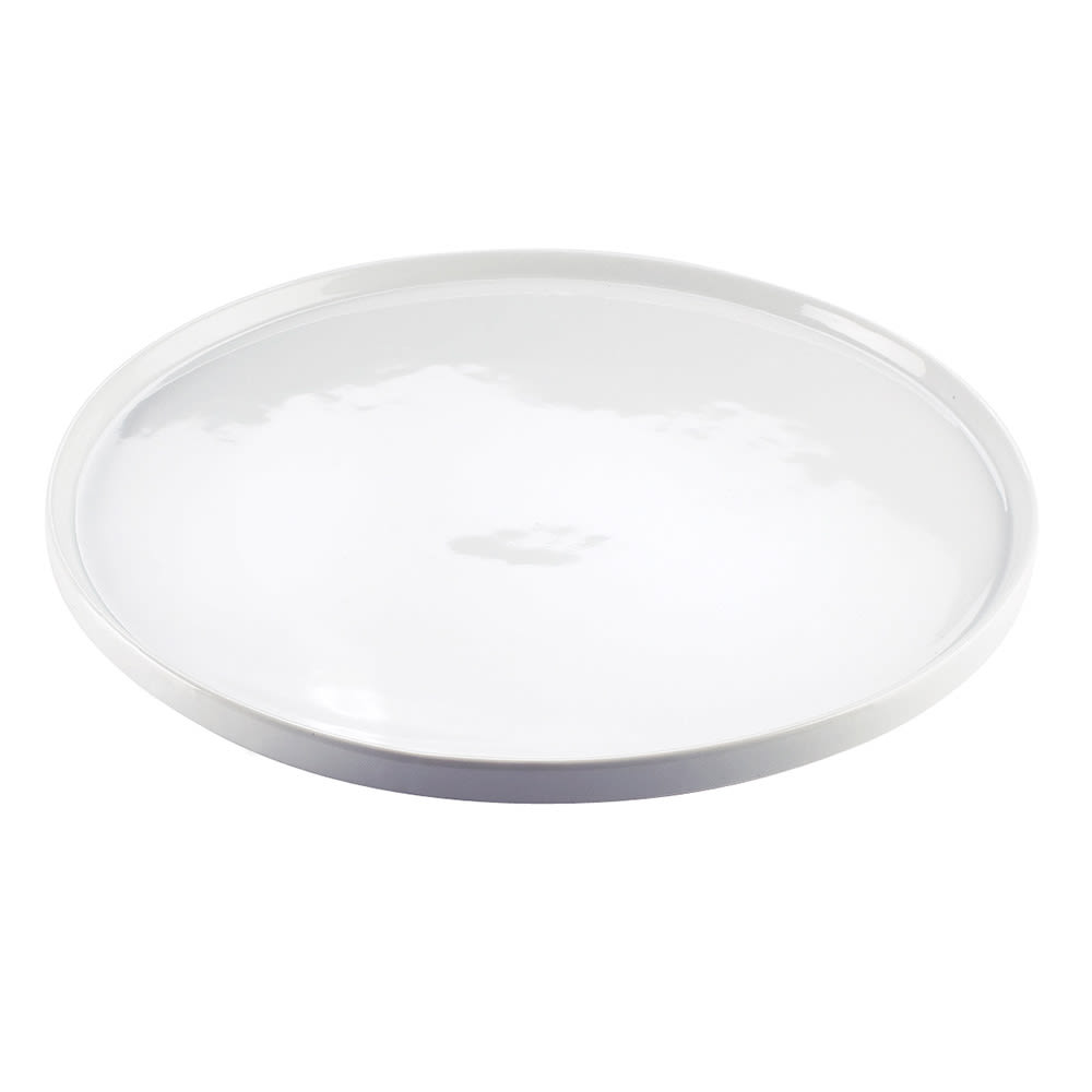 Cal-Mil PP1167 12 3/4" Round Gourmet Display Platter - Porcelain, White