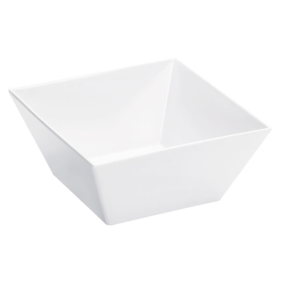Cal-Mil SR262 4 qt Square Melamine Serving Bowl, White