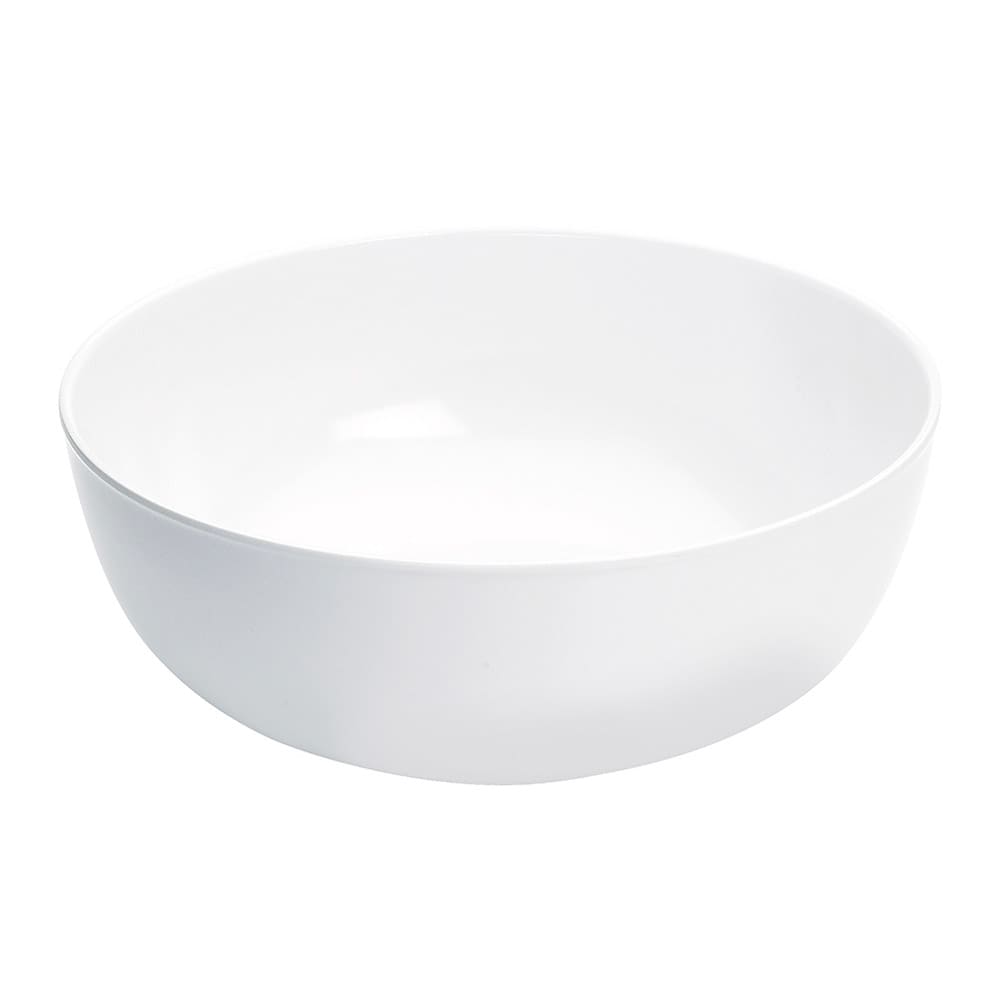 Cal-Mil SR852 11 qt Round Melamine Serving Bowl, White