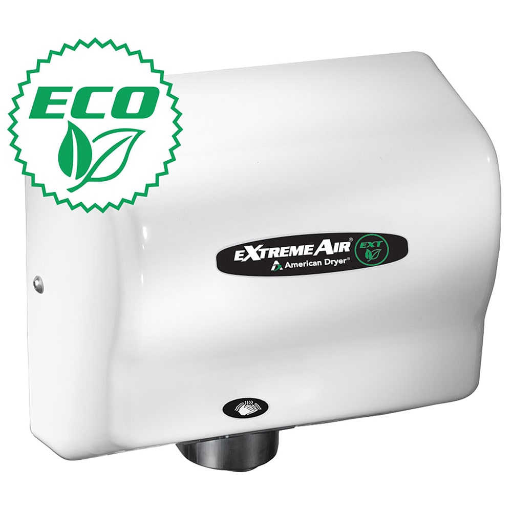 American Dryer Automatic Hand Dryer w/ 12 Second Dry Time - White Epoxy Steel, 100 240v/1ph (EXT7M)