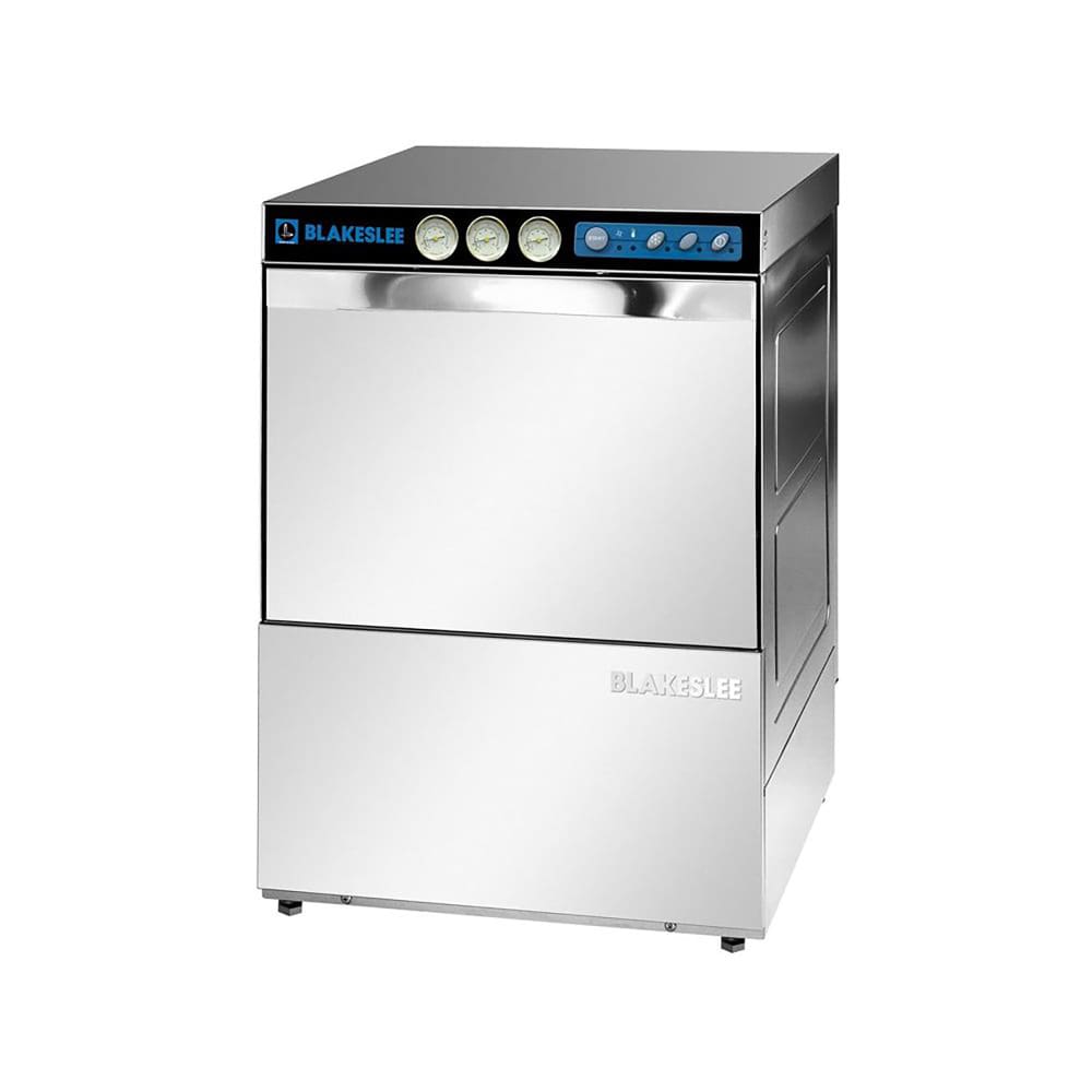 Blakeslee G-3000-3 High Temp Rack Undercounter Glass Washer w/ 30 Racks/hr Capacity - Built-in Booster, 220-240v/3ph