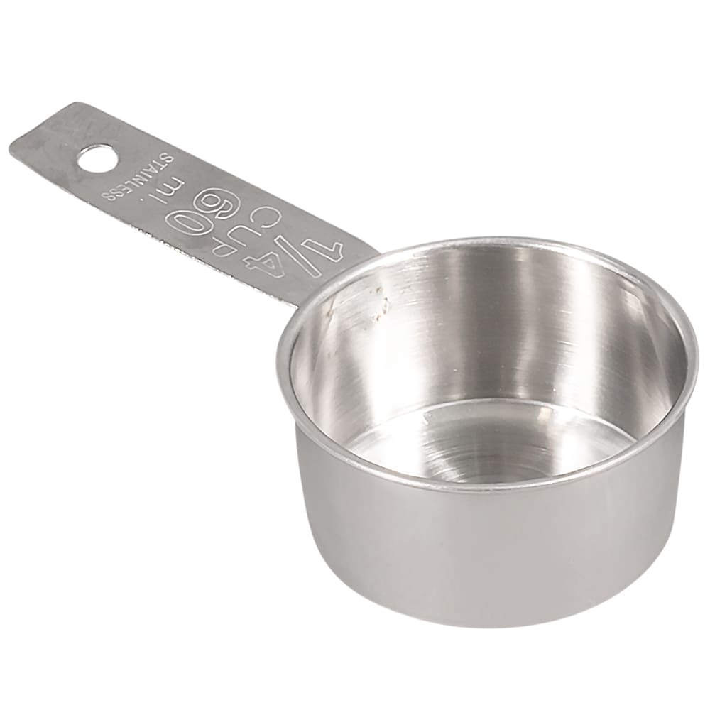 Browne 1/4 Measuring Cup w/ Graduated Inside & Out, Solid Handle, Stainless (1190MC-025)