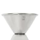 Browne Double Jigger - 0.75 & 1.5 oz., Stainless Steel, Polished Outside (1291) thumbnail 3