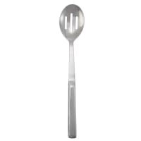 Browne 11" Slotted Serving Spoon w/ Grooved Handle, Medium Stainless (572113) thumbnail 2