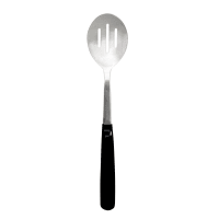 Browne 11" Slotted Serving Spoon w/ Grooved Handle, Medium Stainless (572113) thumbnail 3
