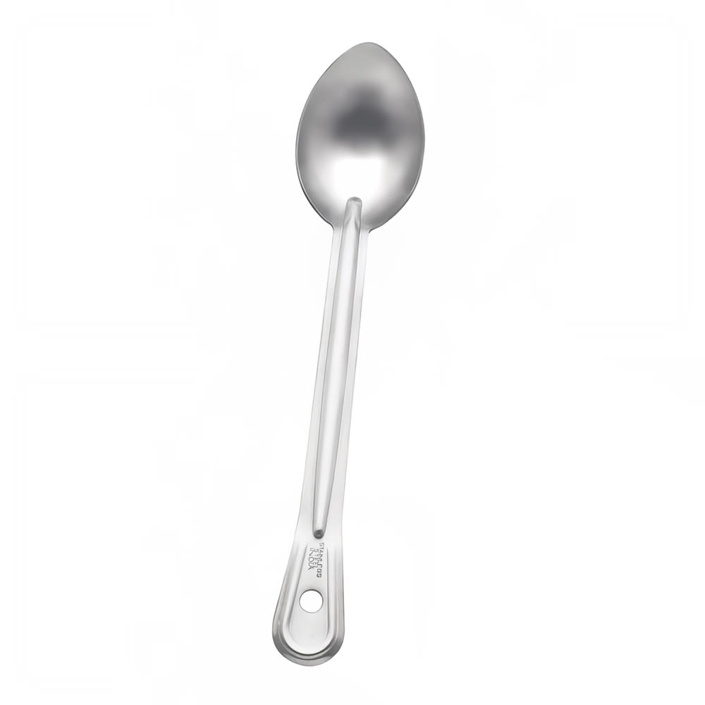 Browne 15" Solid Serving Spoon w/ Grooved Handle, Heavy Duty Stainless (4770)