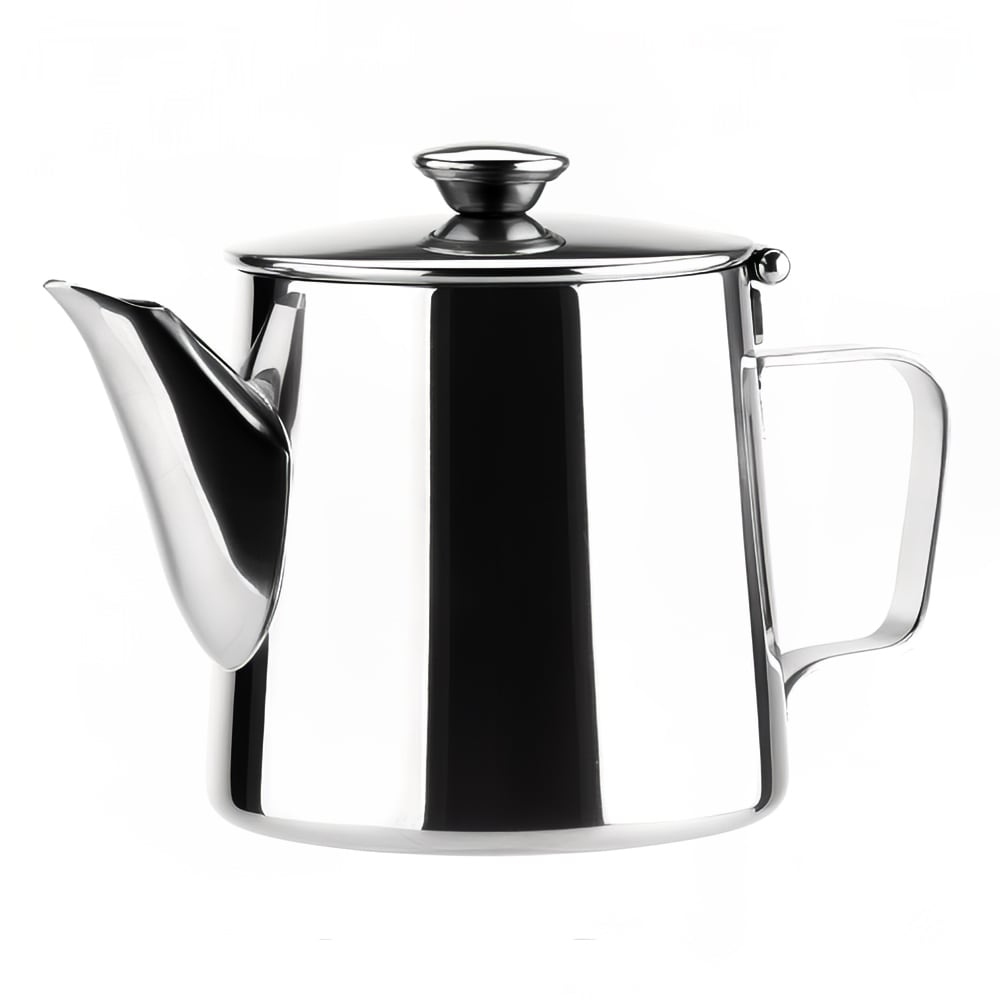 Browne Contemporary Teapot,  12 oz, Short, 18/8 Stainless Steel (515002)
