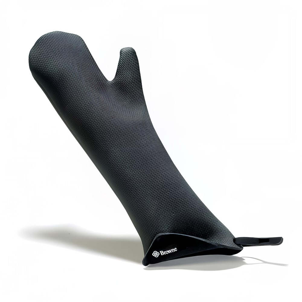 Browne 16 3/8" Conventional Oven Mitt - FLXaPrene™, Black (5431802)