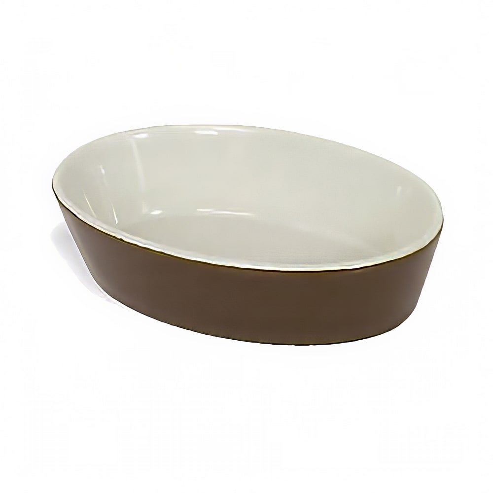 Browne 9 oz. Oval, Ceramic Baking Dish, Brown (564004BR)