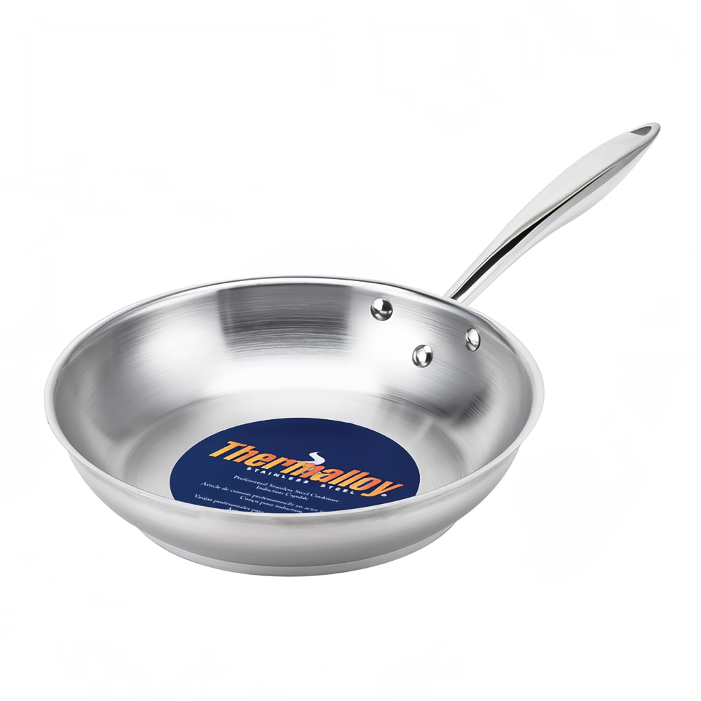 Browne 7 3/4" Stainless Steel Frying Pan w/ Solid Metal Handle (5724048)