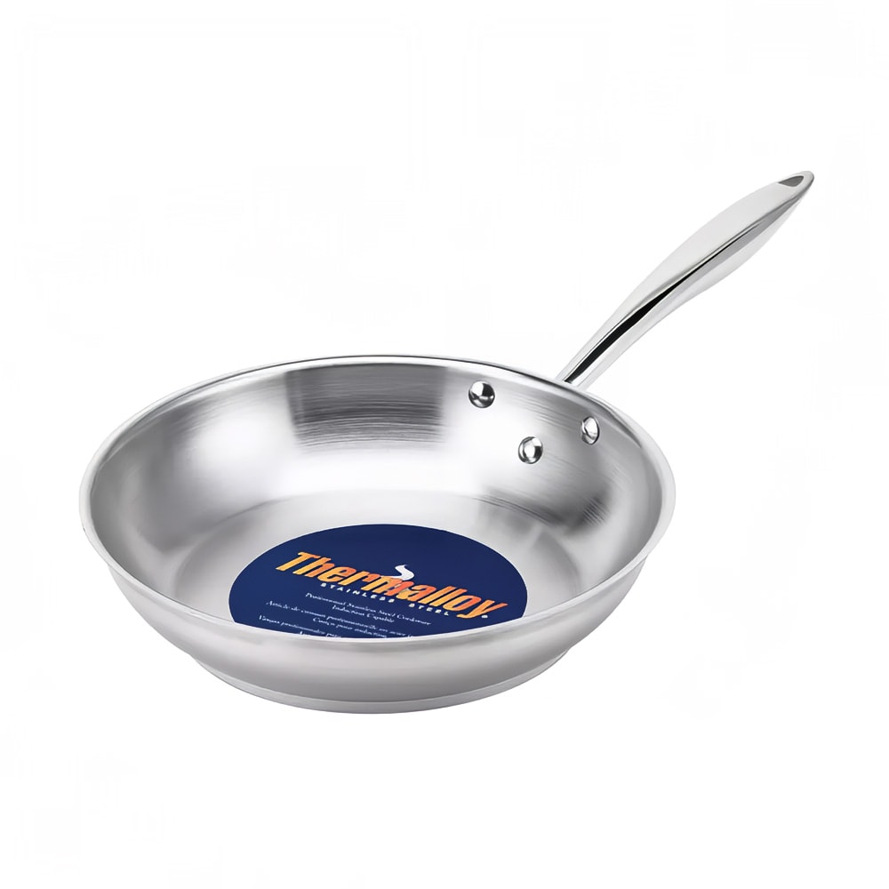 Browne 9 1/2" Stainless Steel Frying Pan w/ Solid Metal Handle (5724050)