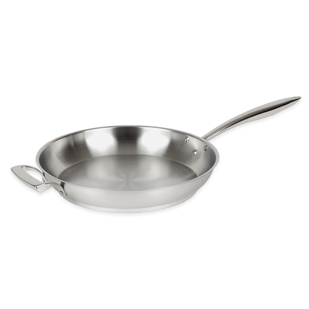 Browne 12 1/2" Stainless Steel Frying Pan w/ Solid Metal Handle (5724052)