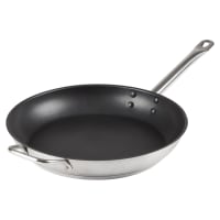 Browne 12 1/2" Stainless Steel Frying Pan w/ Solid Metal Handle (5724052) thumbnail 9
