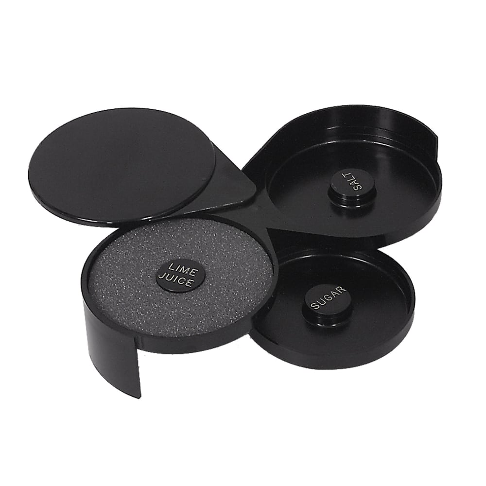 Browne 3 Tier Glass Rimmer w/ Swing Tray, Black (574834)