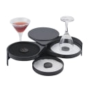 Browne 3 Tier Glass Rimmer w/ Swing Tray, Black (574834) thumbnail 2