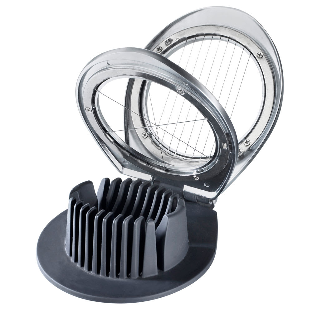 Browne 3 Cut Deluxe Egg Slicer w/Heavy Duty Wires, Cast Chrome (575685)