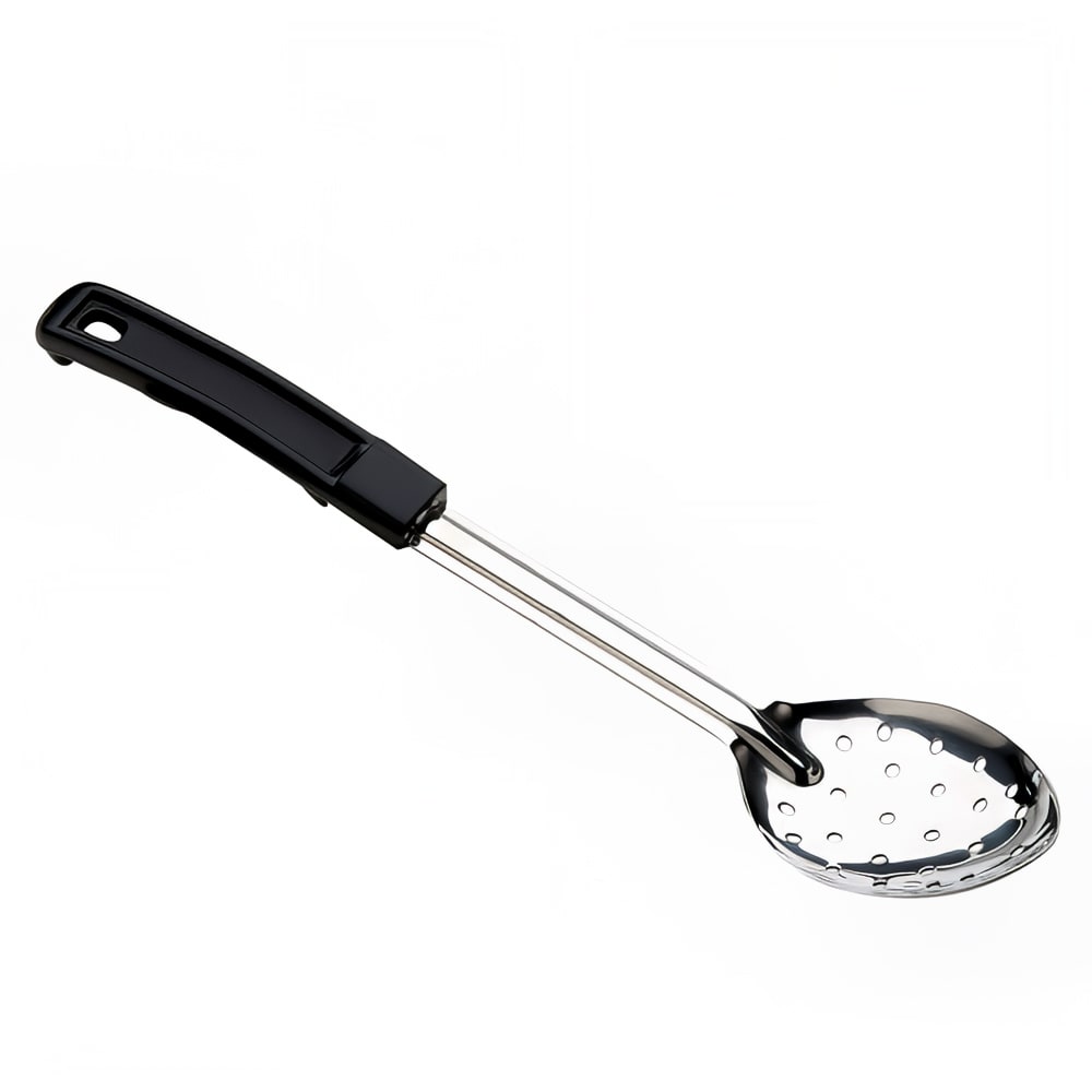 Browne Stainless Steel Serving Spoon, Plastic Handle 13" Perforated (572332)