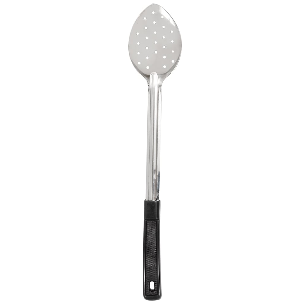 Browne Stainless Steel Serving Spoon, Plastic Handle 15" Perforated (572352)