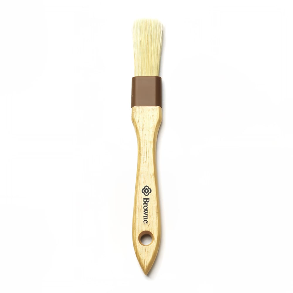 Browne 1" Flat Pastry Brush, 100% Pure Boar Bristle (612001)