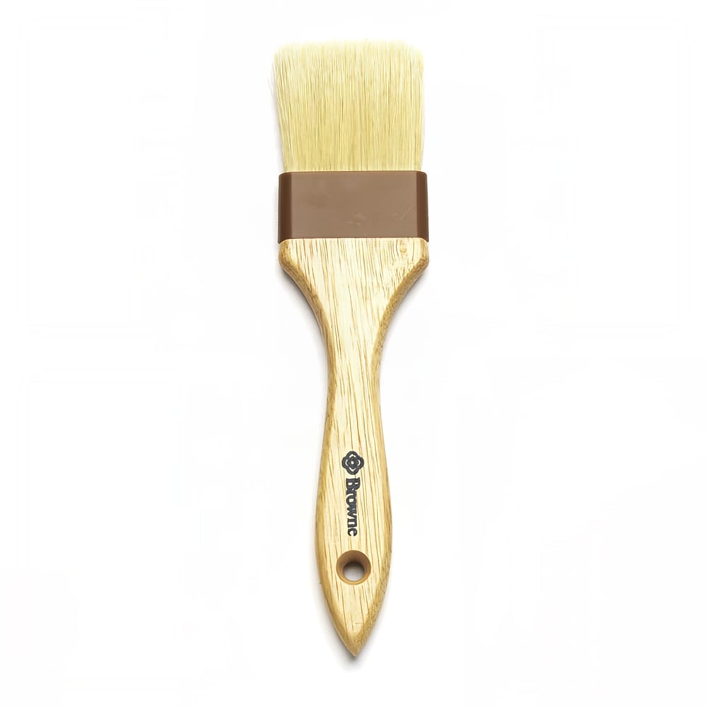 Browne 2" Flat Pastry Brush, 100% Pure Boar Bristle (612002)