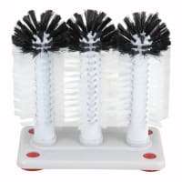 Browne Triple Glass Brush, 8 1/2 in, Suction Base, Black Nylon Brushes (616113) thumbnail 2