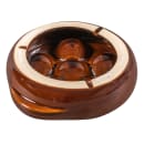 Browne 5 3/10" Round Escargot Plate - 6 Holes, Ceramic, Brown (744046) thumbnail 5