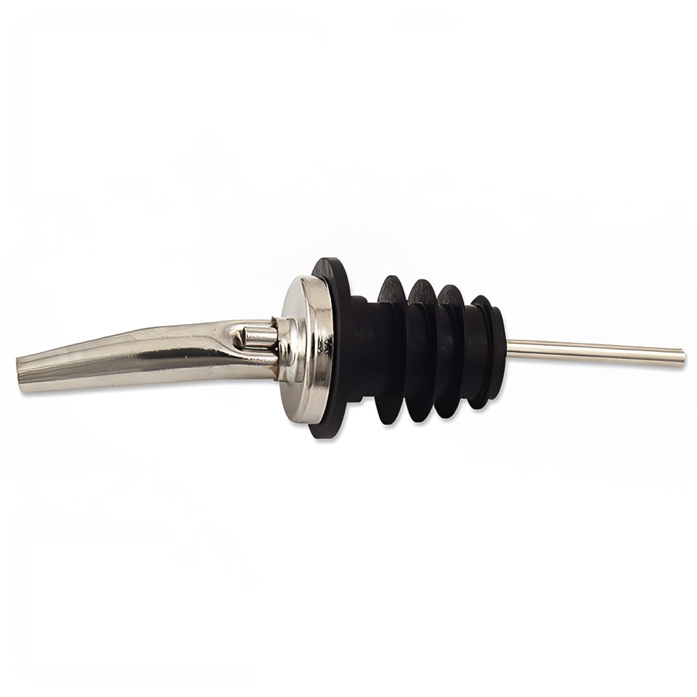 Browne Liquor Pourer, Free Flowing. Stainless Steel Nozzle, Plastic Cork (78767)